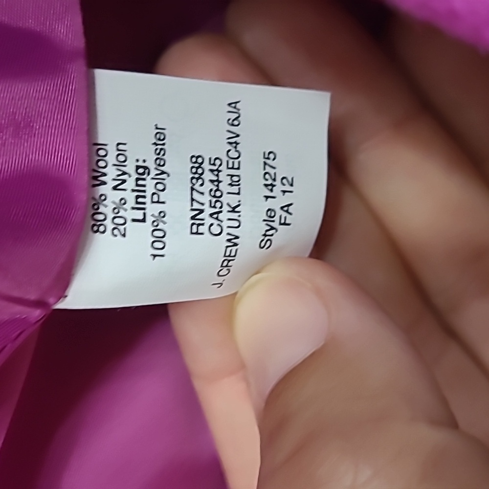 J. Crew Bright Pink Mini Skirt - Tailored A-Line Wool Size 6 - Picture 4 of 6